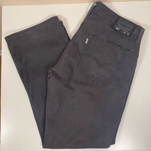 Levi's 514 Dark‎ Gray Denim Jeans 36x30